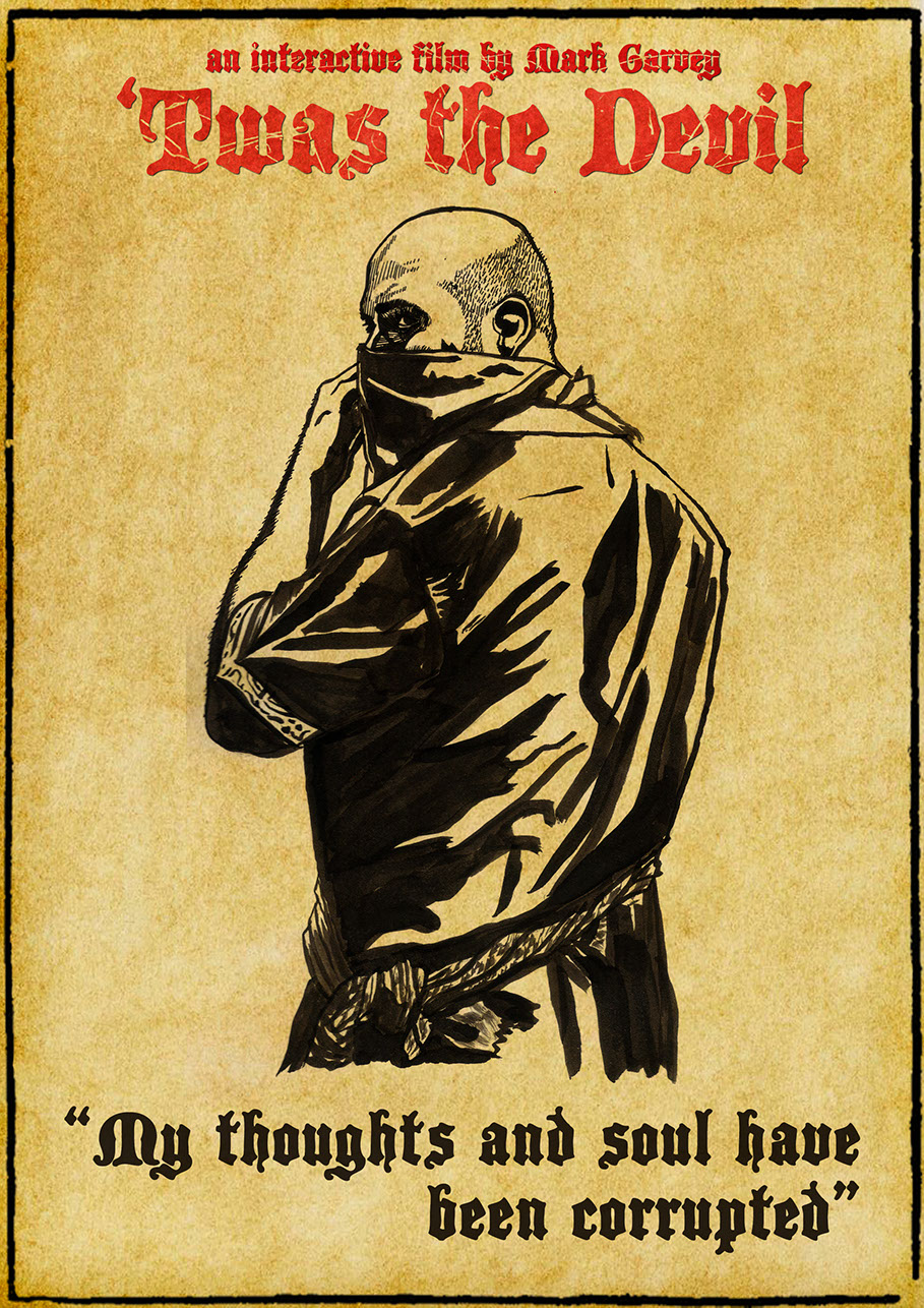 mark garvey, twas the devil, brad Robert Benford, illustration, drawing, art, artwork, film, movie, cinema, choose your own adventure film,