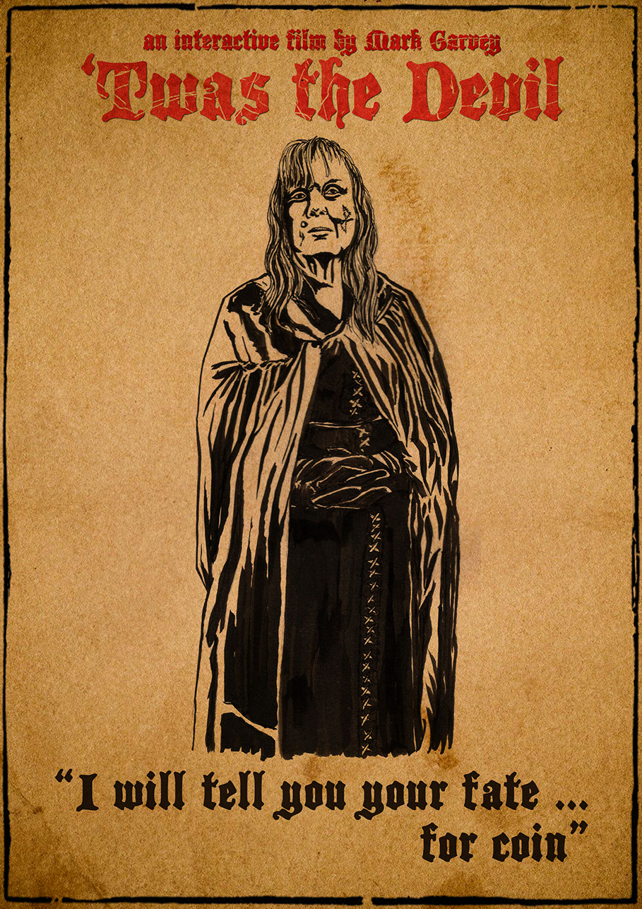 mark garvey, twas the devil, brad Robert Benford, illustration, drawing, art, artwork, film, movie, cinema, choose your own adventure film,