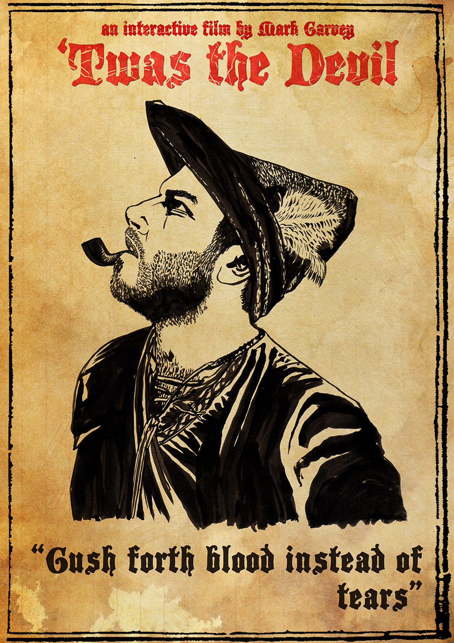 mark garvey, twas the devil, brad Robert Benford, illustration, drawing, art, artwork, film, movie, cinema, choose your own adventure film,